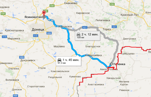 Маршрут донецк. Успенка ДНР карта. Донецк Ясиноватая карта. Донецк Успенка карта. Успенка на карте Донецкой области.