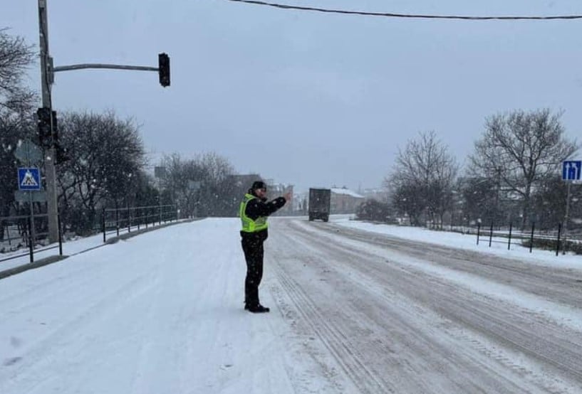 дорога, снег