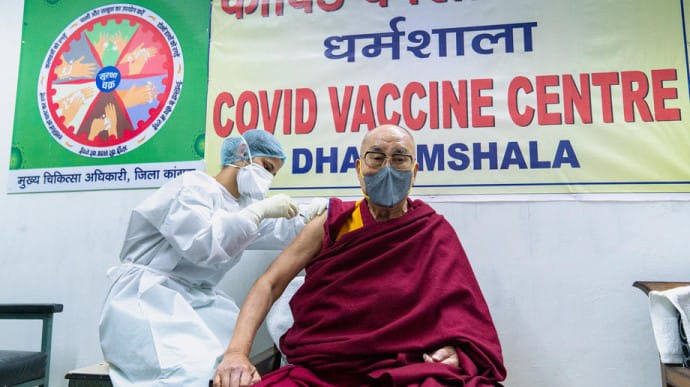 Далай-лама, вакцинация, Covishield
